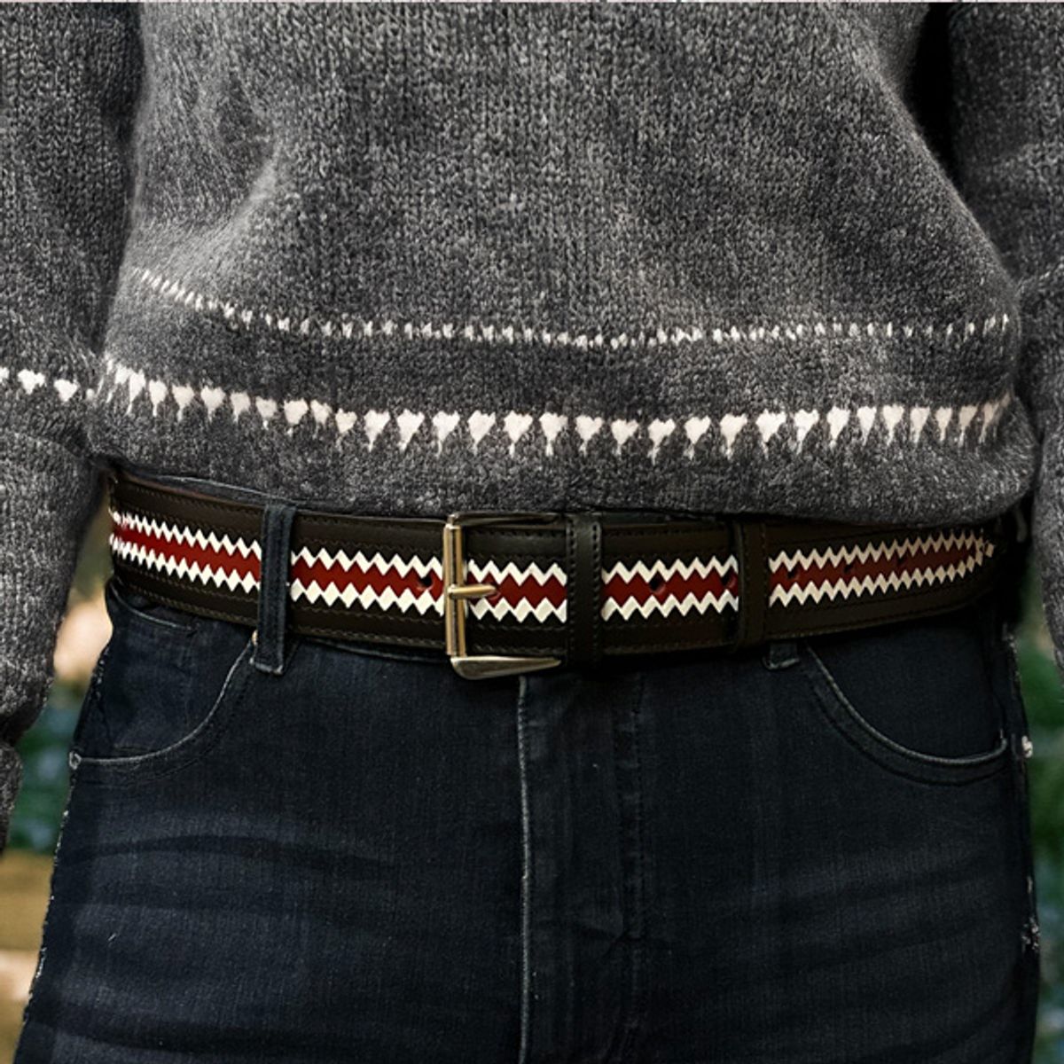 Buksebelte svart-rød