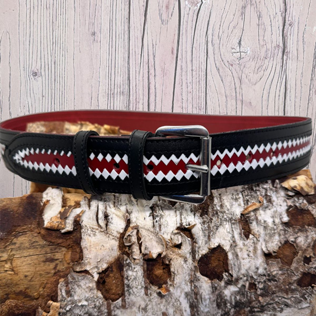 Buksebelte svart-rød